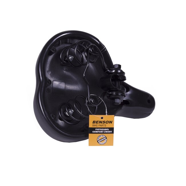 Benson Comfortabel fietszadel - gel vulling - zwart - 250 x 200 mm - unisex
