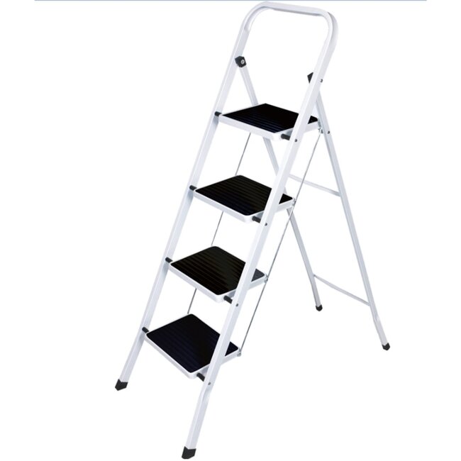 Benson Huishoudtrap - 4 treden - inklapbaar - anti-slip - draagvermogen 150 kg