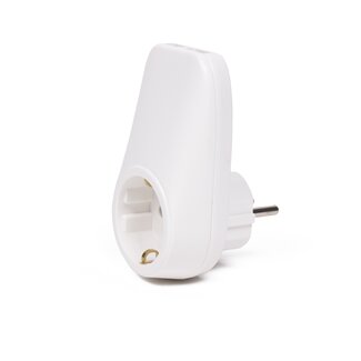 Benson Tussenstekker met dubbele USB lader - extra stopcontact - wit - 10 cm