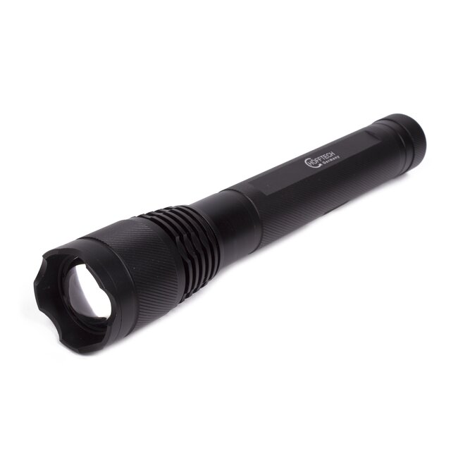 Hofftech Tactical zaklamp - 500 lumen - water- en schokbestendig - 23 cm - zoomfunctie - stroboscoop