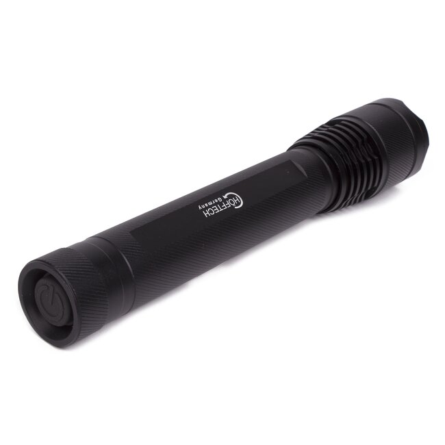 Hofftech Tactical zaklamp - 500 lumen - water- en schokbestendig - 23 cm - zoomfunctie - stroboscoop