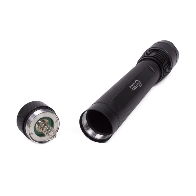 Hofftech Tactical zaklamp - 500 lumen - water- en schokbestendig - 23 cm - zoomfunctie - stroboscoop