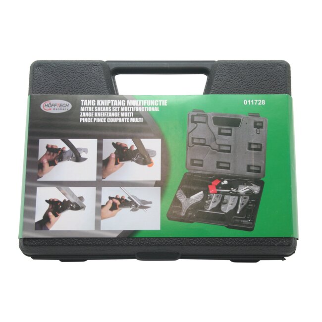Hofftech Multifunctionele verstekschaar - Diverse koppen - Geschikt voor aluminium, kunststof, rubber en zacht hout