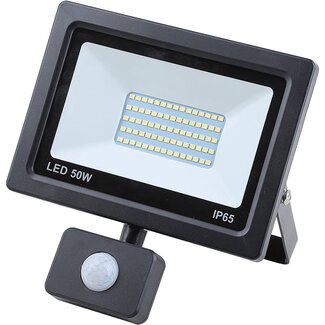 Hofftech LED Straler - Bouwlamp Smd met Sensor - 50 Watt - IP65