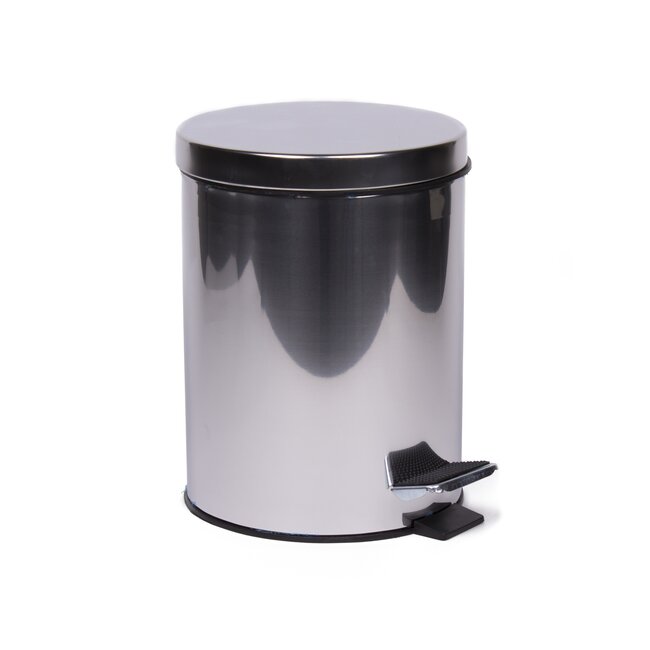 Benson Ronde pedaalemmer - RVS - vingerafdrukvrij - 5 liter - luxe uitstraling
