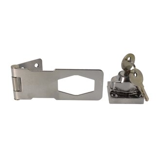 Benson Overvalslot met geïntegreerd slot - gehard staal - 100 mm - zilver