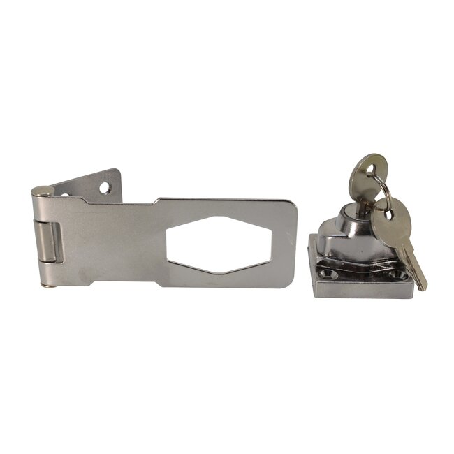 Benson Overvalslot met geïntegreerd slot - gehard staal - 100 mm - zilver