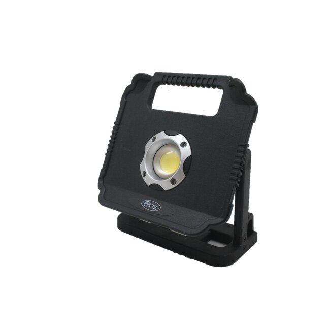 Hofftech Draagbare LED bouwlamp - 10 watt - werkt op batterijen - spatwaterdicht - 700 lumen - IP44