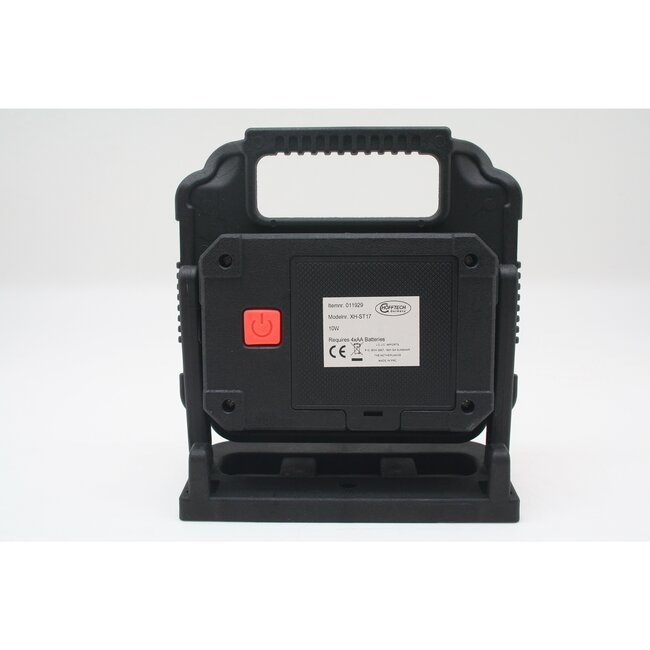 Hofftech Draagbare LED bouwlamp - 10 watt - werkt op batterijen - spatwaterdicht - 700 lumen - IP44