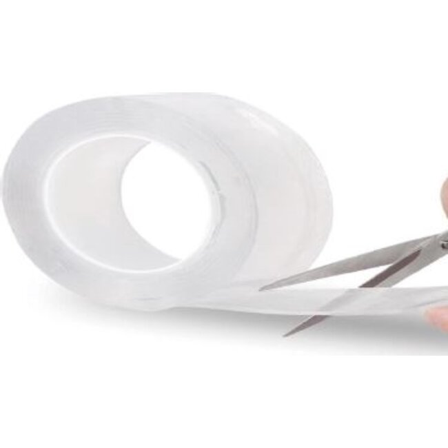 Benson Sterke dubbelzijdige nano tape - 30 mm x 2 m - herbruikbaar en afwasbaar