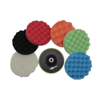 Hofftech Professionele polijstset - Ø 150 mm - 7-delig - veelzijdig en effectief