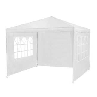 Benson Paviljoen Partytent met 3 Zijwanden - Wit - 2.9 x 2.9 x 2.5 meter