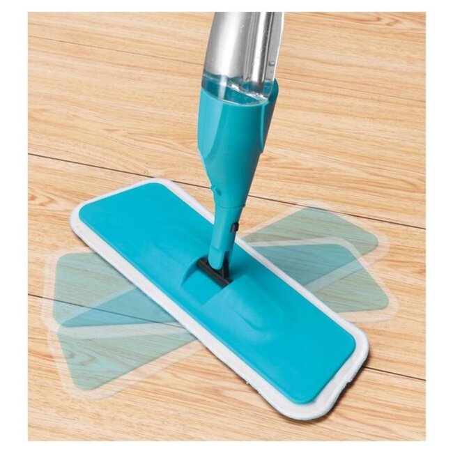 Benson Vloermop met sprayfunctie - microvezel doek - 360° roterende voet - lichtgewicht - geschikt voor harde vloeren