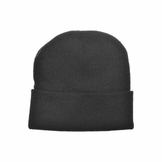 Benson Warme beanie muts - gebreid acryl - one size - zwart