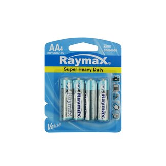 Raymax AA Batterijen - LR06 - Zink - 4 stuks