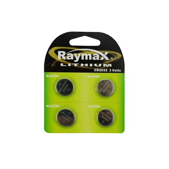 Raymax Lithium 3V Knoopcel CR2032 - 4 stuks