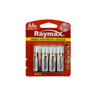 Raymax AA Batterijen - LR06 - Alkaline - 8 stuks