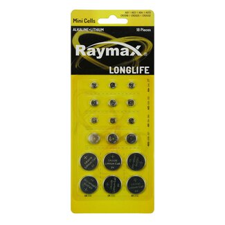 Raymax Knoopcel Lithium - Alkaline - 18 delig