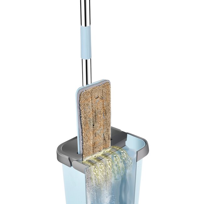 Benson Compacte vloerwisser set - Zelfreinigend - Inclusief microvezel pad - 5 liter