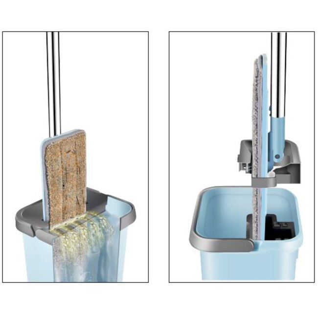 Benson Compacte vloerwisser set - Zelfreinigend - Inclusief microvezel pad - 5 liter