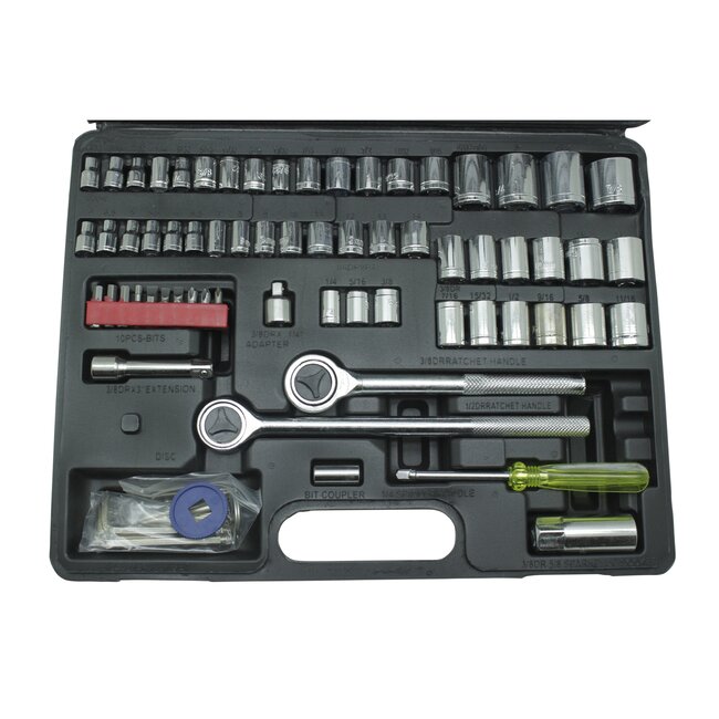 Benson Complete dopsleutelset - 73-delig - veelzijdig gebruik - solide koffer
