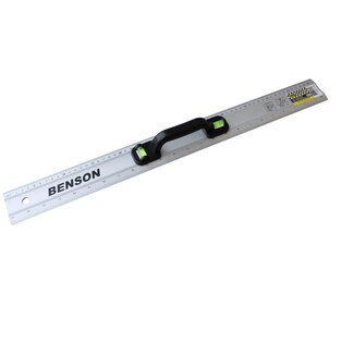 Benson Aluminium liniaal met waterpas en handvat - 60 cm