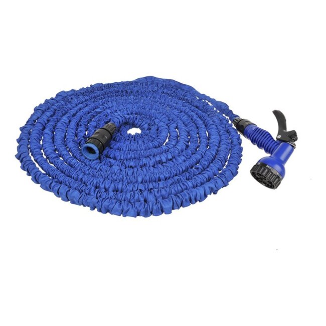 Pro Plus Uitrekbare Tuinslang met Sproeier - Uitrekbaar tot 15 meter - Blauw