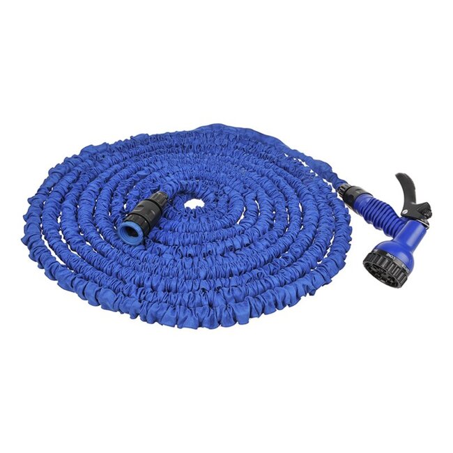 Pro Plus Uitrekbare Tuinslang met Sproeier - Uitrekbaar tot 22.5 meter - Blauw