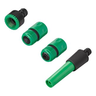 Pro Plus Tuinspuit Inclusief Slangkoppelingen en Spuitpistool - voor 1/2 inch Tuinslangen - Groen - Universeel - 4 delig