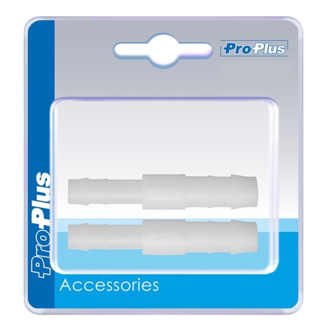 ProPlus Slangreduceerstuk recht - Ø 10 x 8 mm - wit - set van 2 - temperatuurbestendig