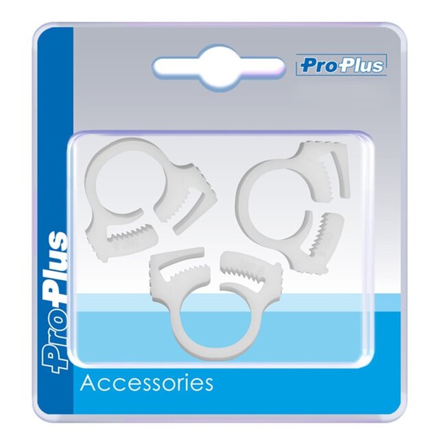 ProPlus Slangklemmen - Snapper - Ø 12-14 mm - Wit - 3 stuks - POM materiaal