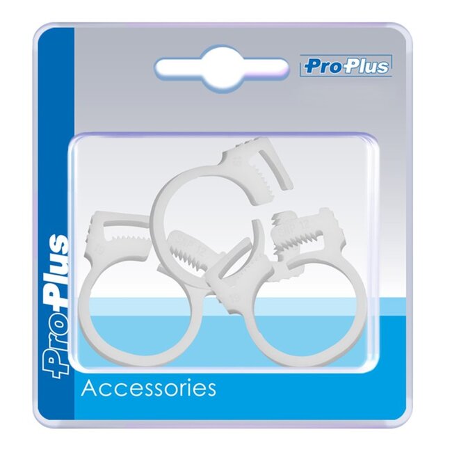 ProPlus Slangklemmen - Snapper - Ø 17-19 mm - Wit - Set van 3 - Temperatuurbestendig
