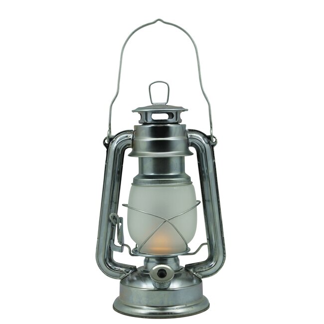 Benson Stormlantaarn - LED flame effect - dimbaar - 25 cm - aluminium