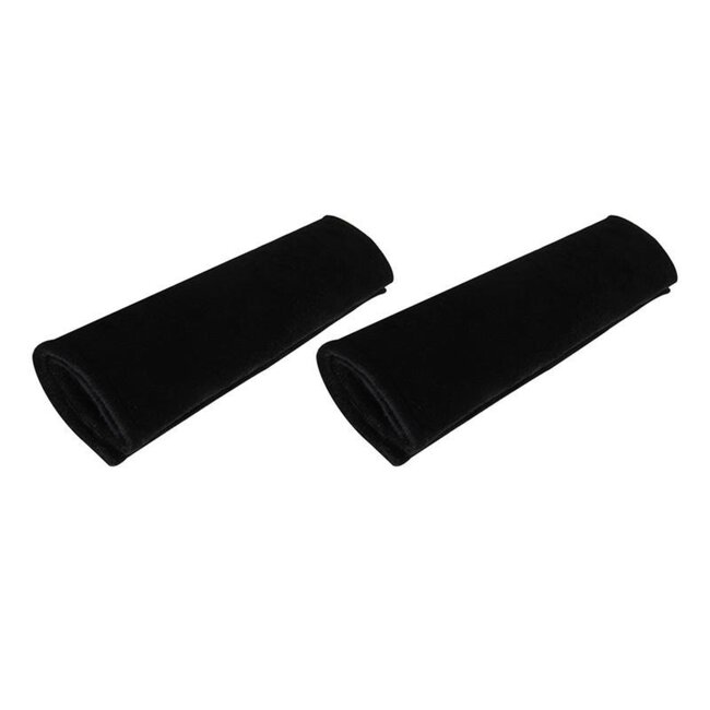 ProPlus Comfortabele gordelbeschermhoes set - zwart - 24 x 6.5 cm - 2 stuks