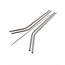 Benson Herbruikbare RVS rietjes - 21 cm - Afwasbaar - 4 stuks - Inclusief afwasborstel