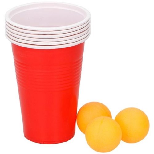 Lifetime Beer Pong - 3 Ping Pong Ballen - 6 Bekers - Spel Lifetime Beer Pong - 3 Ping Pong Ballen - 6 Bekers - Spel