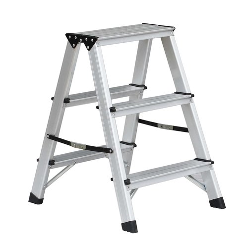 Benson Dubbelzijdige Aluminium Trap 2 x 3 Treden. Max 150Kg Benson Dubbelzijdige Aluminium Trap 2 x 3 Treden. Max 150Kg
