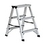 Benson Dubbelzijdige aluminium trap - 2 x 3 treden - antislip - max 150 kg