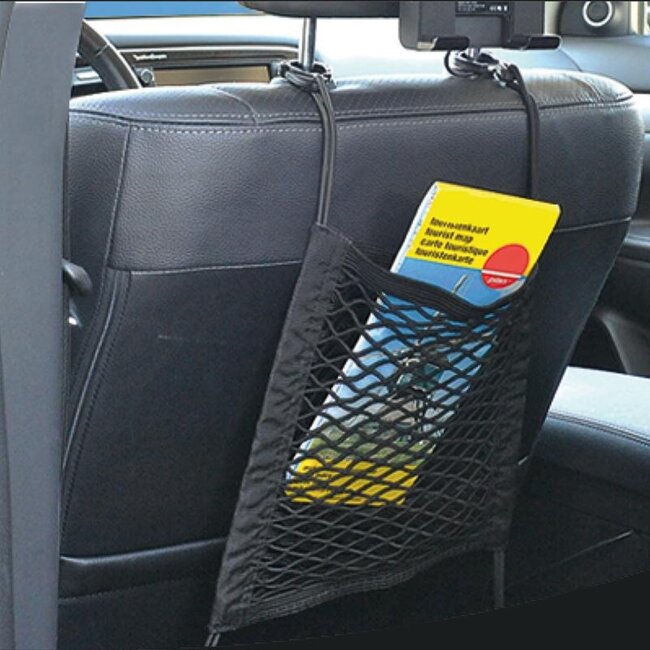 ProPlus Elastisch dubbel opbergnet met kunststof haken - 26 x 28 cm