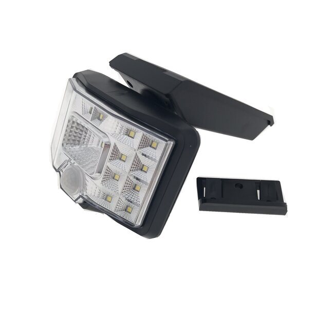 Hofftech Solar buitenlamp - LED - met sensor - IP44 - wit - 13,2 x 21 cm