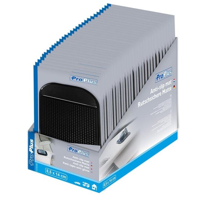 ProPlus Anti-slip mat - siliconen - hittebestendig - 8,5 x 14 cm - zwart