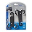 ProPlus Dubbele hoofdsteun hangers - multifunctioneel - zwart - set van 2