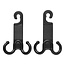 ProPlus Dubbele hoofdsteun hangers - multifunctioneel - zwart - set van 2