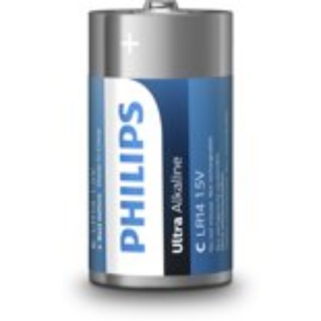 Philips Duurzame C-batterijen - 2 stuks - Langdurige energie - Milieuvriendelijk