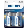 Philips Ultra Alkaline Batterijen D 2 stuks in Blister Philips Ultra Alkaline Batterijen D 2 stuks in Blister
