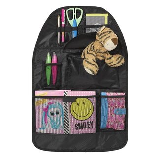 ProPlus Organizer voor autostoel - 3 grote vakken - 2 kleine vakken - 4 pennenhouders - 60 x 40 cm - zwart ProPlus Organizer voor autostoel - 3 grote vakken - 2 kleine vakken - 4 pennenhouders - 60 x 40 cm - zwart