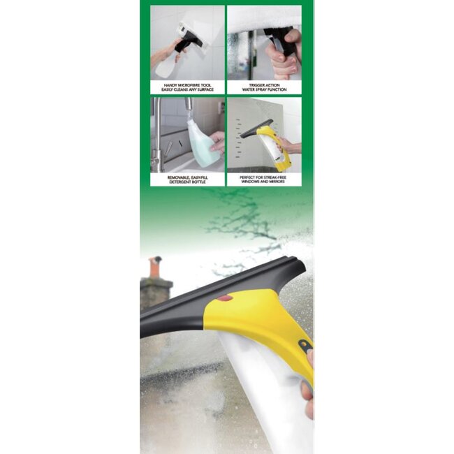 Hofftech Elektrische ruitenreiniger - oplaadbaar - met sproeifles - 120 ml watertank - 25 min gebruiksduur