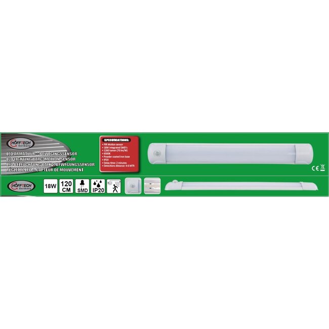 Hofftech LED armatuur - Bewegingssensor - Energiezuinig - 60 cm - 18 watt - Binnenverlichting