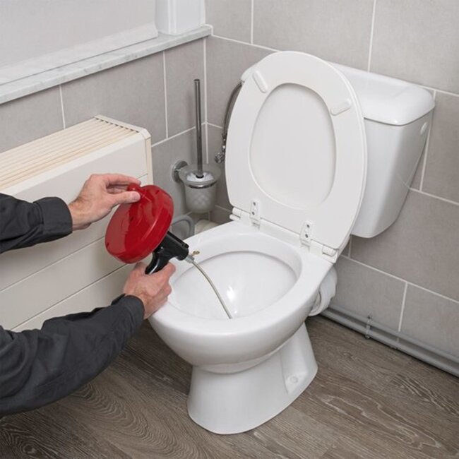 Benson Rioolveer met pistoolhandvat - 4 meter - Kurkentrekker uiteinde - Zink-gecoat veerstaal