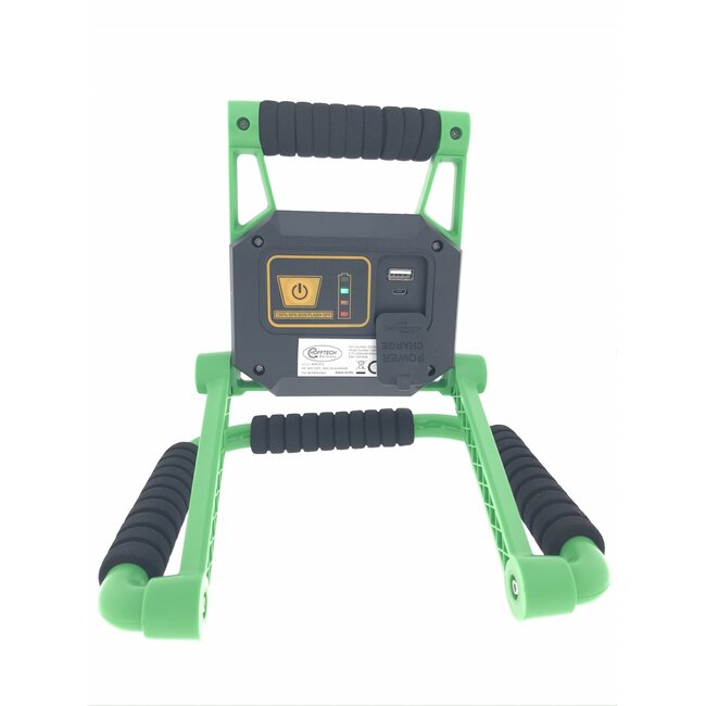 Hofftech Krachtige LED bouwlamp - 20W - 1400 lumen - waterdicht IP65 - oplaadbaar - 3 uur werktijd